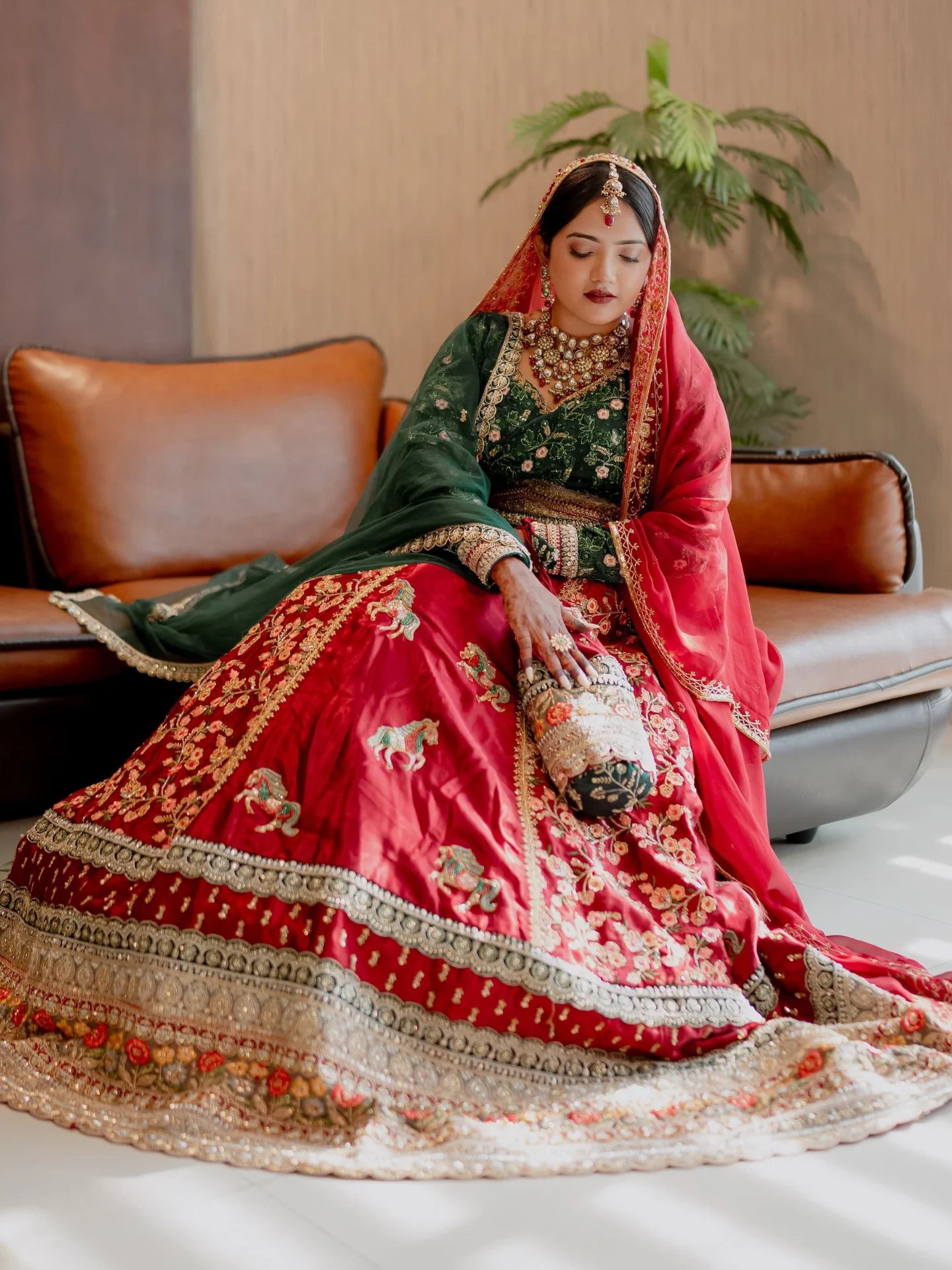 Bride in rich Kanjivaram silk saree from Mahalekshmi Silks, Ettumanoor